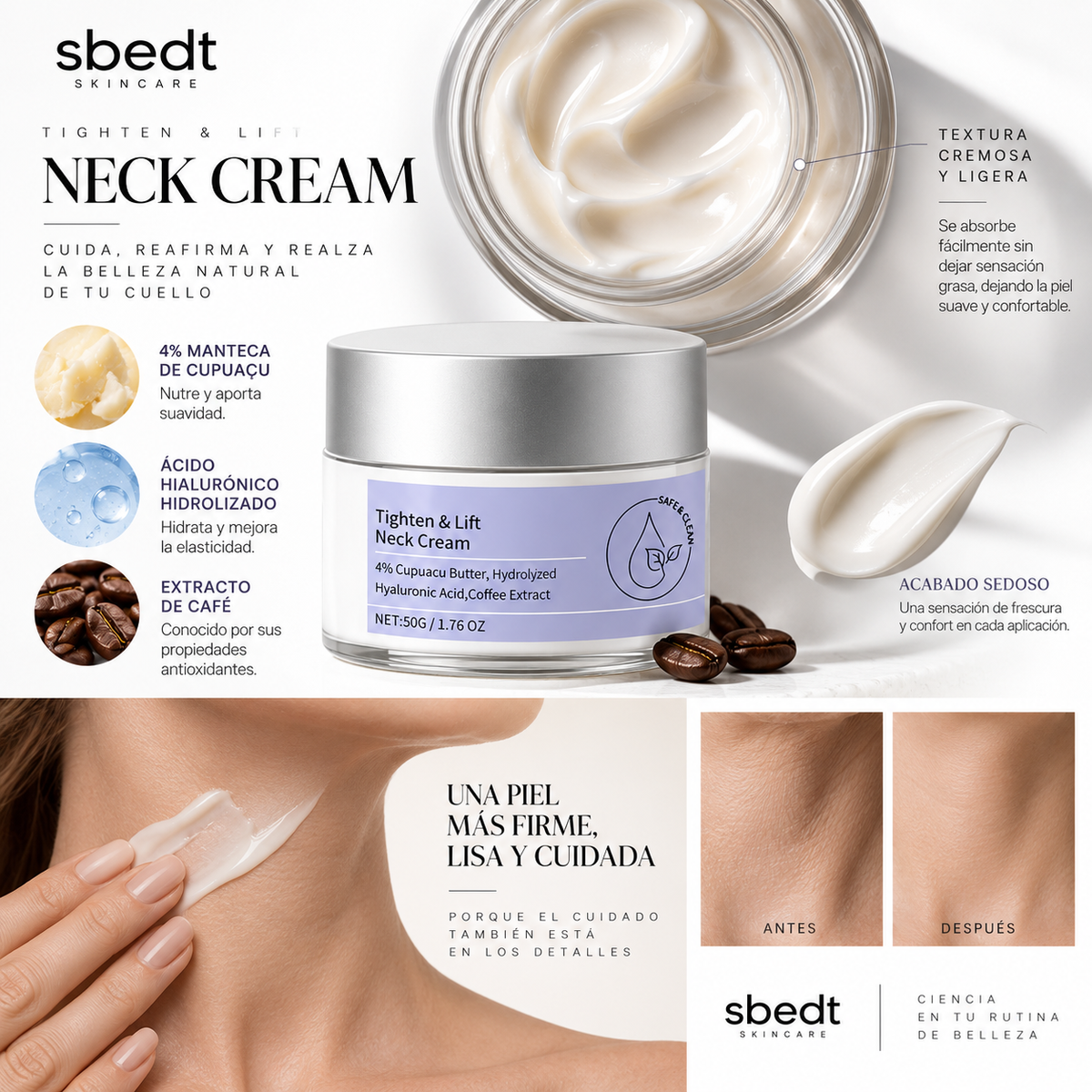 Tighten &  Lift Neck Cream — Crema Reafirmante para el Cuello